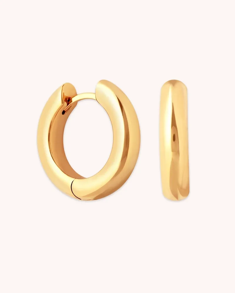 Astrid & Miyu Bold Medium Hoops in Gold